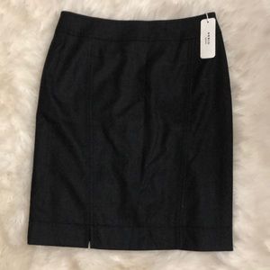 Akris Punto charcoal wool skirt
